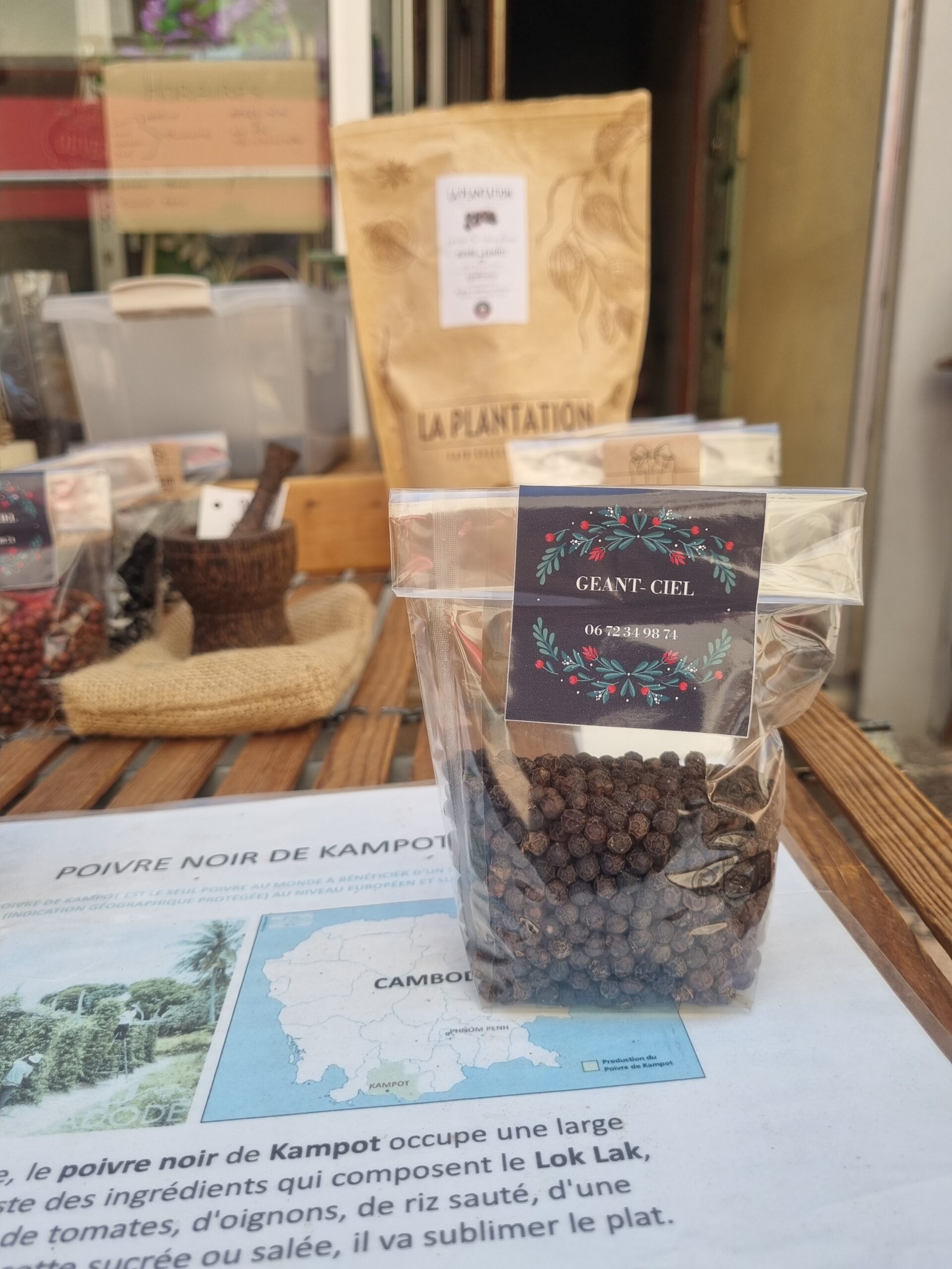 Poivre Noir de Kampot poivre de kampot en sachet