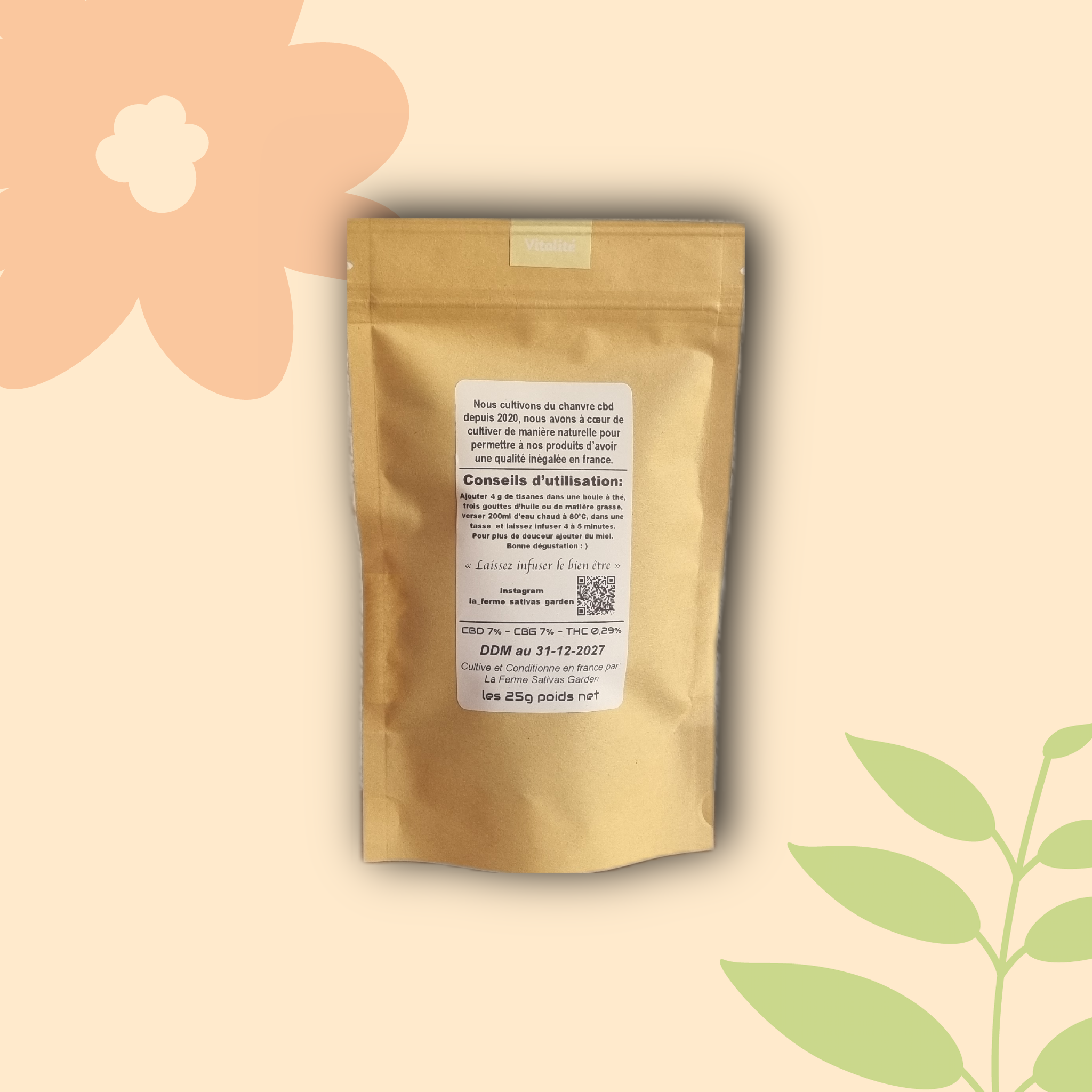 Tisane CBD - Tonique (25g) – Image 2